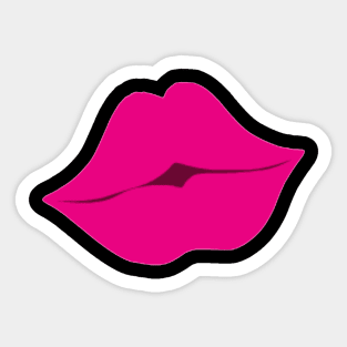 Pink lips. Sticker